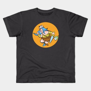 Blue Scar the Barbarian Orange Crush Kids T-Shirt